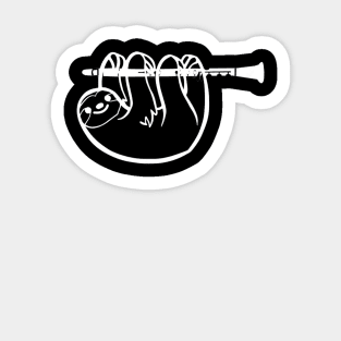 Sloth Playing Clarinet Instrument Shirt Men Women Kids Sticker